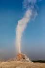 Geysers spew boiling water and steam into the air. Art Print